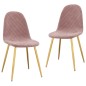Esszimmerstühle 2 Stk. Rosa Samt Esszimmerstühle 2 Stk. Rosa Samt