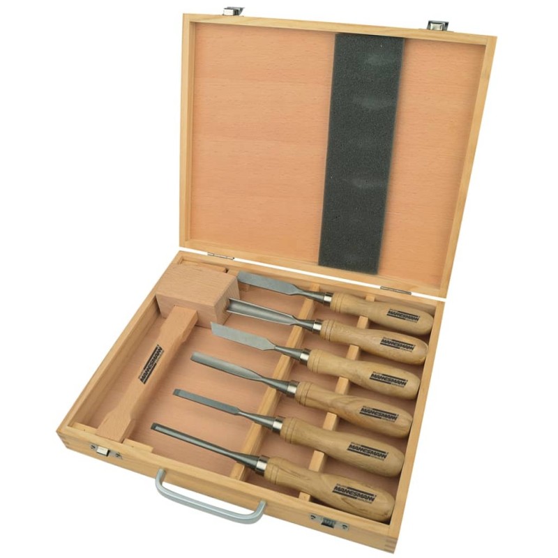 Brüder Mannesmann 7-tlg. Holz-Schnitzwerkzeugsatz 66107 Brüder Mannesmann 7-tlg. Holz-Schnitzwerkzeugsatz 66107
