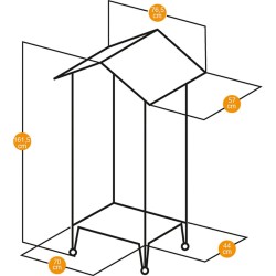 Ferplast Vogelkäfig und Vogelhaus mit Dach Nota Kunststoff 56115423