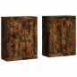 Wandschränke 2 Stk. Räuchereiche Holzwerkstoff Wandschränke 2 Stk. Räuchereiche Holzwerkstoff
