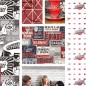 Urban Friends & Coffee Tapete Werbetafeln Klein Blau und Rot Urban Friends & Coffee Tapete Werbetafeln Klein Blau und Rot