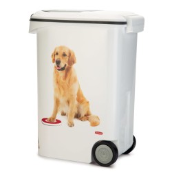 Curver Tierfutterbehälter mit Rollen Hund 54 L