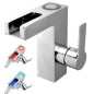 SCHÜTTE LED-Waschtischarmatur mit Schwallauslauf ORINOCO Chrom SCHÜTTE LED-Waschtischarmatur mit Schwallauslauf ORINOCO Chrom