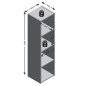 FMD Standregal mit 4 Fächern Betongrau FMD Standregal mit 4 Fächern Betongrau