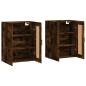 Wandschränke 2 Stk. Räuchereiche Holzwerkstoff Wandschränke 2 Stk. Räuchereiche Holzwerkstoff