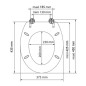 SCHÜTTE Toilettensitz Solid Wood MDF Braun SCHÜTTE Toilettensitz Solid Wood MDF Braun