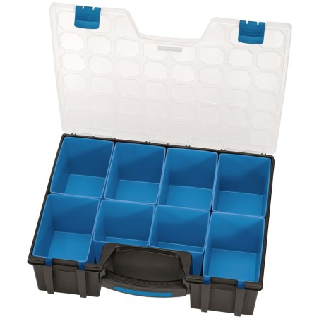 Draper Tools Sortimentskasten mit 8 Fächern 41,5×33×11 cm Schwarz