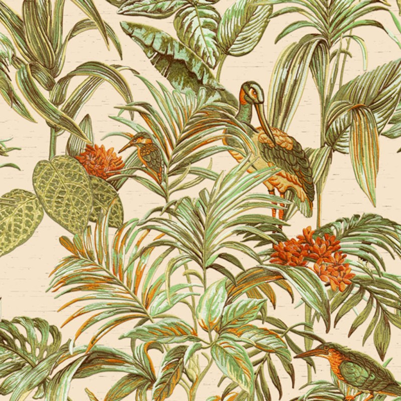 DUTCH WALLCOVERINGS Tapete Bird-of-Paradise Grün DUTCH WALLCOVERINGS Tapete Bird-of-Paradise Grün