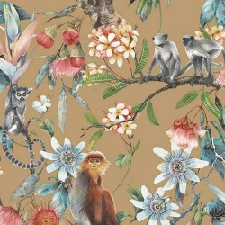 Noordwand Tapete Exotic Monkeys Golden