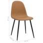 Esszimmerstühle 4 Stk. 45x54,5x87 cm Hellbraun Kunstleder Esszimmerstühle 4 Stk. 45x54,5x87 cm Hellbraun Kunstleder