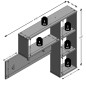 FMD Wandgarderobe 4 Offene Fächer Anthrazit und Eichenoptik FMD Wandgarderobe 4 Offene Fächer Anthrazit und Eichenoptik