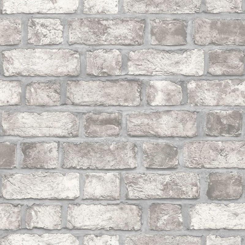 Homestyle Tapete Brick Wall Grau und Cremeweiß Homestyle Tapete Brick Wall Grau und Cremeweiß