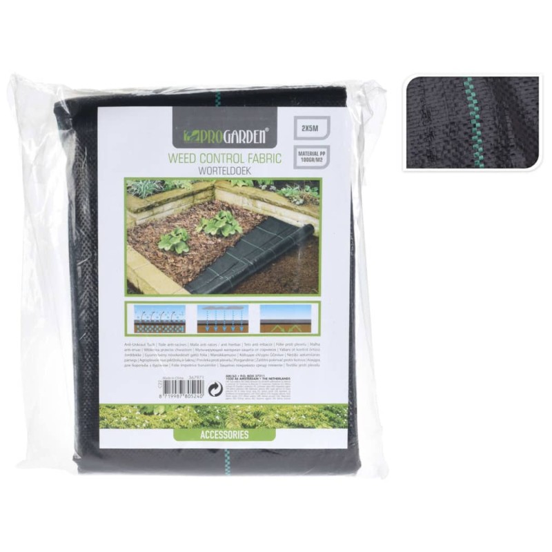 ProGarden Unkrautschutz-Bodengewebe 2x5 m Schwarz ProGarden Unkrautschutz-Bodengewebe 2x5 m Schwarz