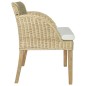 Esszimmerstühle mit Kissen 2 Stk. Natur Rattan