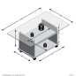 FMD Couchtisch mit Rollen Antik-Design Schwarz FMD Couchtisch mit Rollen Antik-Design Schwarz