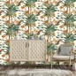 DUTCH WALLCOVERINGS Tapete Tropisch Grün und Orange DUTCH WALLCOVERINGS Tapete Tropisch Grün und Orange