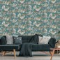 DUTCH WALLCOVERINGS Tapete Leoparden-Motiv Blau und Beige DUTCH WALLCOVERINGS Tapete Leoparden-Motiv Blau und Beige
