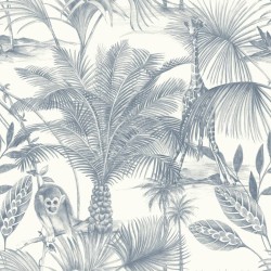 DUTCH WALLCOVERINGS Tapete Kidatu Blau und Weiß