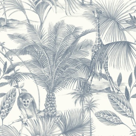 DUTCH WALLCOVERINGS Tapete Kidatu Blau und Weiß