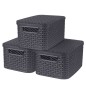 Curver Aufbewahrungsboxen mit Deckel 3 Stk. Style S 6L Anthrazit Curver Aufbewahrungsboxen mit Deckel 3 Stk. Style S 6L Anthrazit