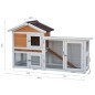 @Pet Kaninchenstall Queensland Weiß und Braun 147x53x85 cm @Pet Kaninchenstall Queensland Weiß und Braun 147x53x85 cm