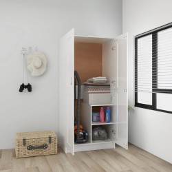 vidaXL Kleiderschrank Hochglanz-Weiß 82,5x51,5x180 cm Holzwerkstoff