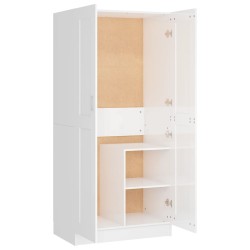 vidaXL Kleiderschrank Hochglanz-Weiß 82,5x51,5x180 cm Holzwerkstoff
