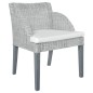 Esszimmerstuhl mit Kissen Grau Natur Rattan Esszimmerstuhl mit Kissen Grau Natur Rattan