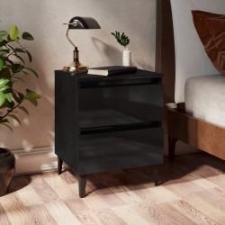 vidaXL Nachttisch Hochglanz-Schwarz 40x35x50 cm Holzwerkstoff