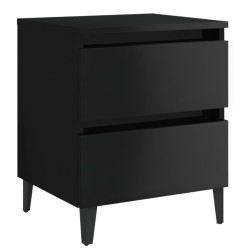 vidaXL Nachttisch Hochglanz-Schwarz 40x35x50 cm Holzwerkstoff