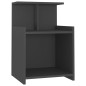 vidaXL Nachttisch Grau 40x35x60 cm Holzwerkstoff vidaXL Nachttisch Grau 40x35x60 cm Holzwerkstoff