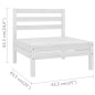 vidaXL 3-tlg. Garten-Lounge-Set Kiefer Massivholz Weiß vidaXL 3-tlg. Garten-Lounge-Set Kiefer Massivholz Weiß