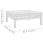 vidaXL 3-tlg. Garten-Lounge-Set Kiefer Massivholz Weiß vidaXL 3-tlg. Garten-Lounge-Set Kiefer Massivholz Weiß