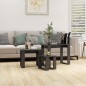 vidaXL Satztische 3-tlg. Grau Holzwerkstoff vidaXL Satztische 3-tlg. Grau Holzwerkstoff