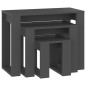 vidaXL Satztische 3-tlg. Grau Holzwerkstoff vidaXL Satztische 3-tlg. Grau Holzwerkstoff