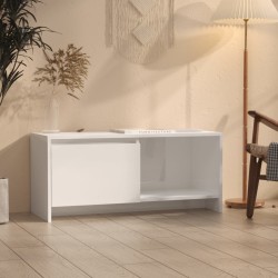 vidaXL TV-Schrank Hochglanz-Weiß 90x35x40 cm Holzwerkstoff