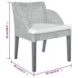 Esszimmerstuhl mit Kissen Grau Natur Rattan Esszimmerstuhl mit Kissen Grau Natur Rattan