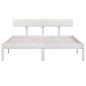 vidaXL Massivholzbett Weiß Kiefer 135x190 cm vidaXL Massivholzbett Weiß Kiefer 135x190 cm