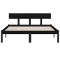 vidaXL Massivholzbett Schwarz Kiefer 135x190 cm vidaXL Massivholzbett Schwarz Kiefer 135x190 cm