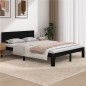 vidaXL Massivholzbett Schwarz 135x190 cm vidaXL Massivholzbett Schwarz 135x190 cm
