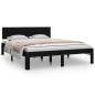 vidaXL Massivholzbett Schwarz 135x190 cm vidaXL Massivholzbett Schwarz 135x190 cm