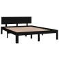 vidaXL Massivholzbett Schwarz 135x190 cm vidaXL Massivholzbett Schwarz 135x190 cm