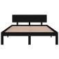 vidaXL Massivholzbett Schwarz 135x190 cm vidaXL Massivholzbett Schwarz 135x190 cm