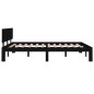 vidaXL Massivholzbett Schwarz 135x190 cm vidaXL Massivholzbett Schwarz 135x190 cm