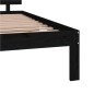 vidaXL Massivholzbett Schwarz 135x190 cm vidaXL Massivholzbett Schwarz 135x190 cm
