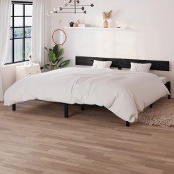 vidaXL Massivholzbett Schwarz Kiefer 200x200 cm
