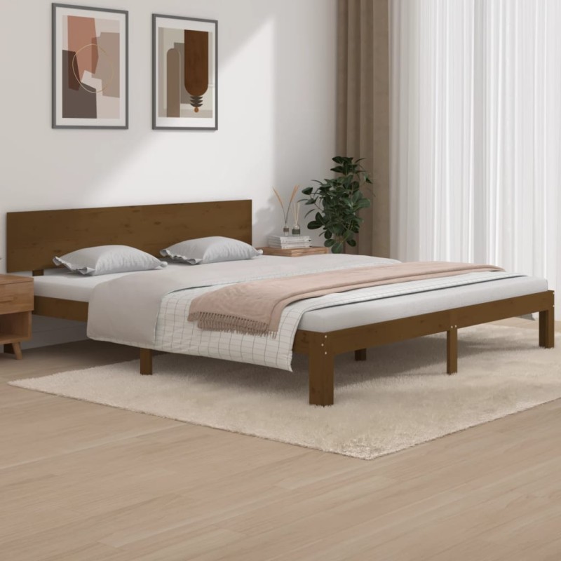 vidaXL Massivholzbett Honigbraun 180x200 cm vidaXL Massivholzbett Honigbraun 180x200 cm