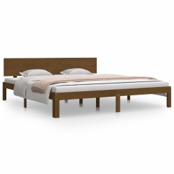 vidaXL Massivholzbett Honigbraun 180x200 cm