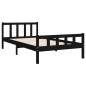 vidaXL Massivholzbett Schwarz 90x200 cm vidaXL Massivholzbett Schwarz 90x200 cm