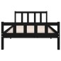 vidaXL Massivholzbett Schwarz 90x200 cm vidaXL Massivholzbett Schwarz 90x200 cm